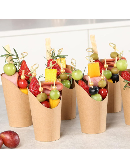 50 Tazas de Charcutería SEANSDA + 200 Palillos + 50 Etiquetas