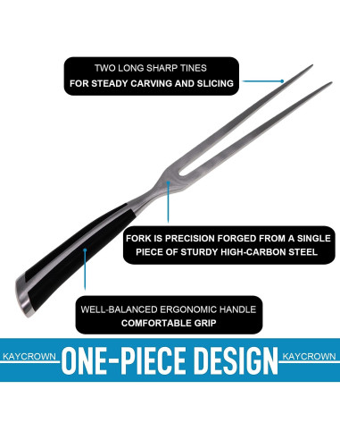 Tenedor de Tallado KAYCROWN de Acero Inoxidable 29.2cm