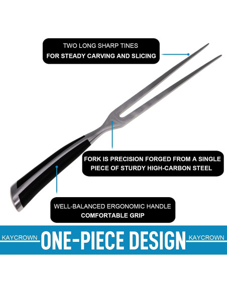 Tenedor de Tallado KAYCROWN de Acero Inoxidable 29.2cm