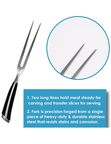 Tenedor de Tallado KAYCROWN de Acero Inoxidable 29.2cm