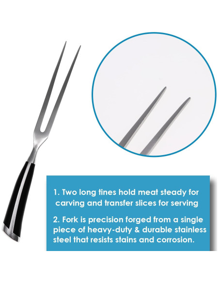 Tenedor de Tallado KAYCROWN de Acero Inoxidable 29.2cm