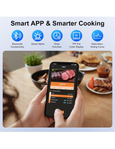 Termómetro de Carne Inalámbrico Bluetooth Newise BMT02 con 2 Probetas 2