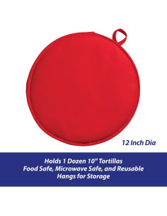 Bolsa Térmica para Tortillas HIC Kitchen, Algodón 30.48 cm 2