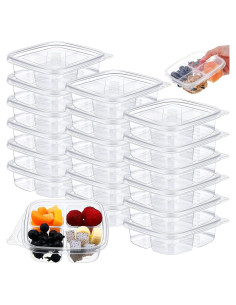 Cajas Bento Dandat 50 Pcs 4 Compartimentos Reutilizables