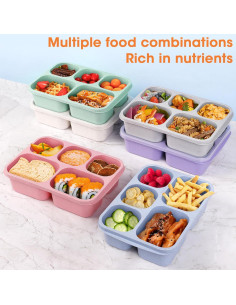 Caja Bento Korlon 6 Piezas 1000ml con 5 Compartimentos 2