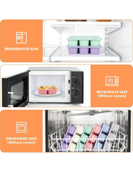 Caja Bento Korlon 6 Piezas 1000ml con 5 Compartimentos