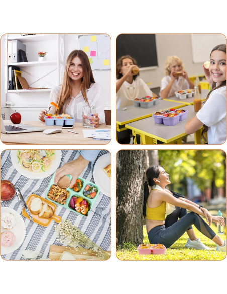 Caja Bento Korlon 6 Piezas 1000ml con 5 Compartimentos