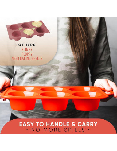 Bandeja de Muffins de Silicona BAKE BOSS 6 Tazas Antiadherente