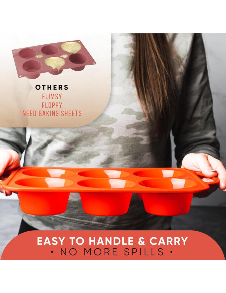 Bandeja de Muffins de Silicona BAKE BOSS 6 Tazas Antiadherente