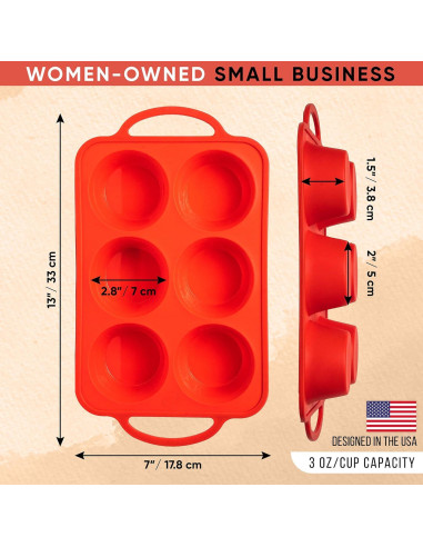 Bandeja de Muffins de Silicona BAKE BOSS 6 Tazas Antiadherente