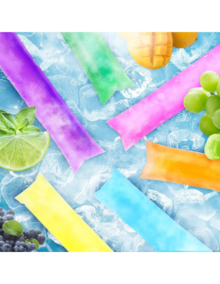 120 Bolsas de Moldes de Paletas FEBSNOW Multicolor 11x5 cm