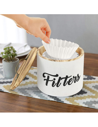 Soporte para Filtros de Café ANRXNCY Blanco Vintage 17.3 cm