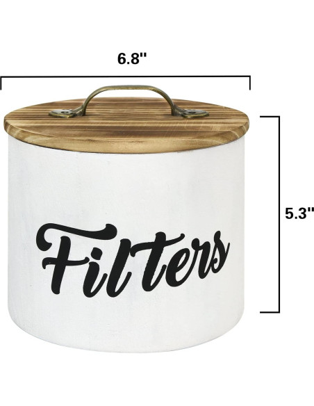 Soporte para Filtros de Café ANRXNCY Blanco Vintage 17.3 cm