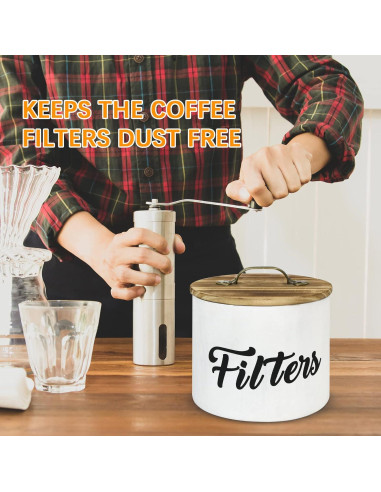 Soporte para Filtros de Café ANRXNCY Blanco Vintage 17.3 cm