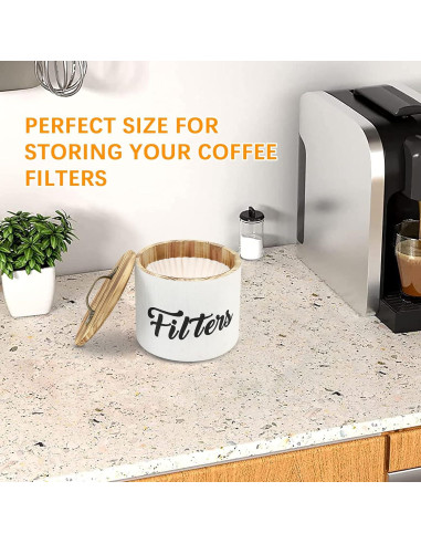 Soporte para Filtros de Café ANRXNCY Blanco Vintage 17.3 cm