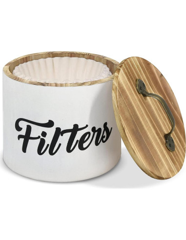 Soporte para Filtros de Café ANRXNCY Blanco Vintage 17.3 cm