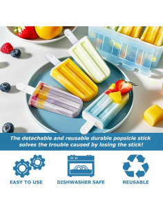 Palitos de Helado Choicy 6 Piezas Plástico Blanco 2