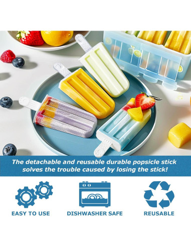 Palitos de Helado Choicy 6 Piezas Plástico Blanco