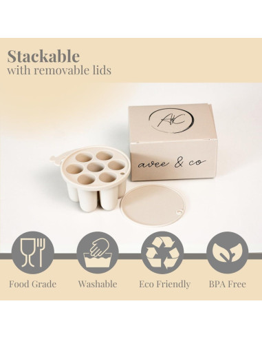 Bandeja Mini Congelador Avee & Co Silicona BPA Free 7 Moldes