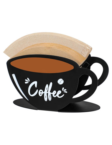 Soporte de Filtro de Café Koluti de Metal, Diseño Elegante, 17x10 cm