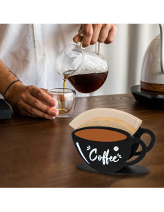 Soporte de Filtro de Café Koluti de Metal, Diseño Elegante, 17x10 cm 2