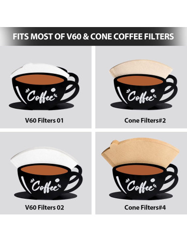 Soporte de Filtro de Café Koluti de Metal, Diseño Elegante, 17x10 cm