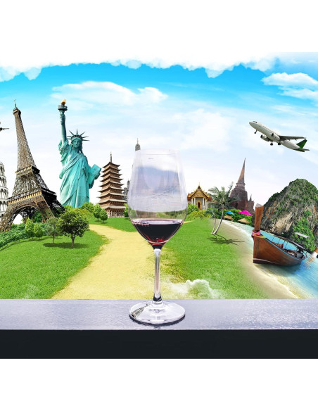 16 Encantos para Copas de Vino Viaje - Marcadores Duraderos