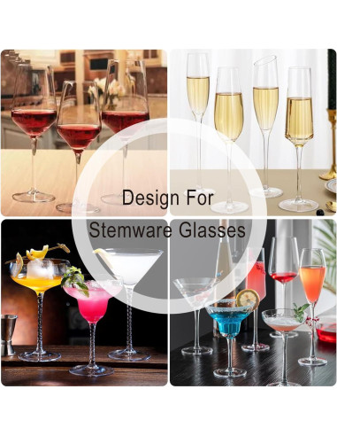 16 Encantos para Copas de Vino Viaje - Marcadores Duraderos