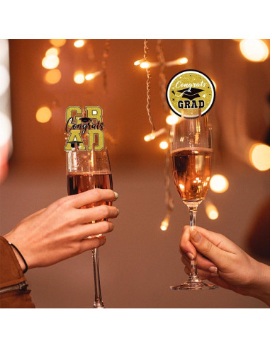 Charms Identificadores de Copas de Vino Graduación 50pcs