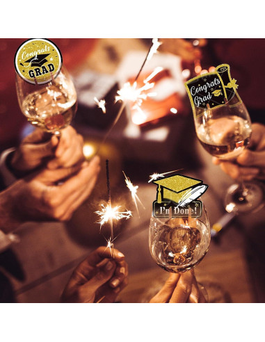 Charms Identificadores de Copas de Vino Graduación 50pcs