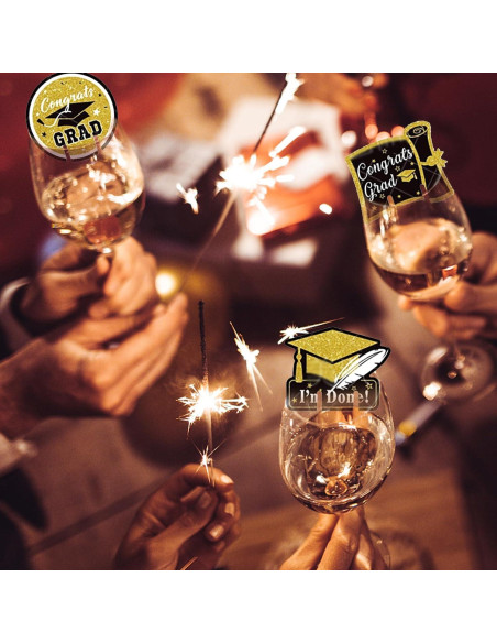 Charms Identificadores de Copas de Vino Graduación 50pcs