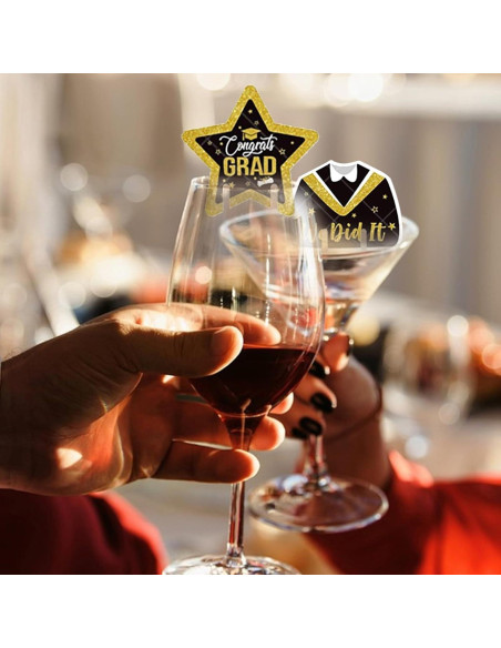 Charms Identificadores de Copas de Vino Graduación 50pcs