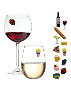 Encantos Magnéticos para Copas de Vino Simply Charmed - Set de 12