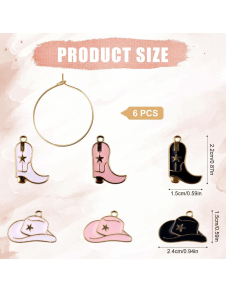 6 Encantos de Vino Botas Vaquero y Sombrero Lasuroa