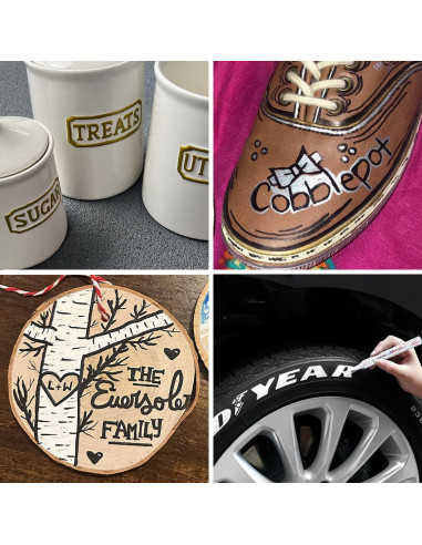 Marcadores de Pintura Negra 48 Overseas - Permanentes a Base de Aceite