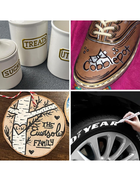 Marcadores de Pintura Negra 48 Overseas - Permanentes a Base de Aceite