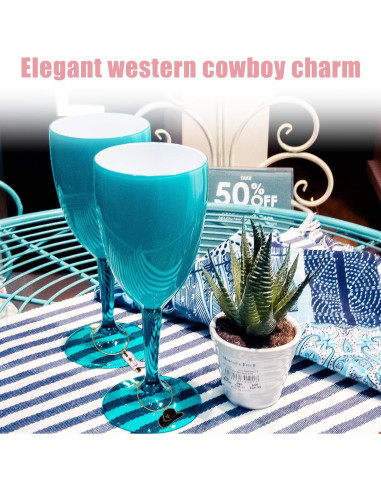 6 Encantos de Vino Botas Vaquero y Sombrero Lasuroa