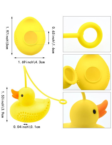 Infusor de Té de Silicona Capiant Patito Amarillo Reutilizable