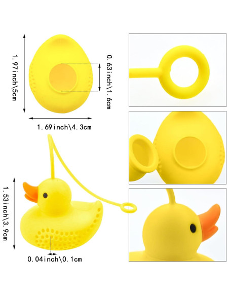Infusor de Té de Silicona Capiant Patito Amarillo Reutilizable