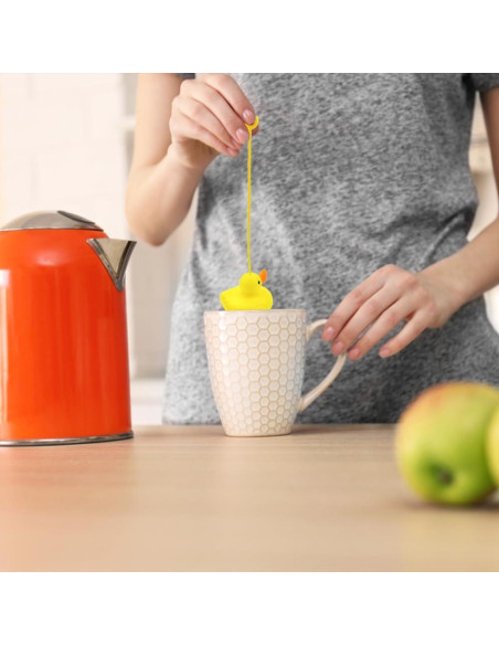Infusor de Té de Silicona Capiant Patito Amarillo Reutilizable