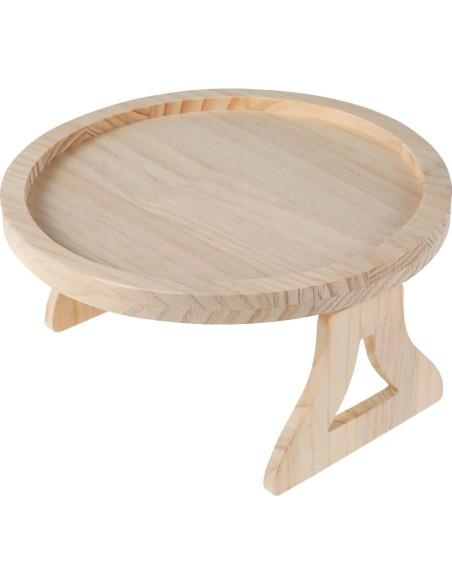 Bandeja Redonda para Brazo de Sofá Abizarch 25 cm Madera Pino
