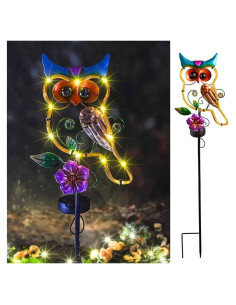 Luz Solar Decorativa de Jardín Siegaoo 105.4 cm Búho