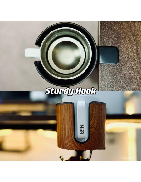 Soporte para Taza de Escritorio 2-en-1 Cowinational - Diseño de Madera