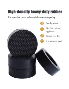 Almohadillas Antivibración RUDUOMA para Lavadora y Secadora - 4 Pcs 2