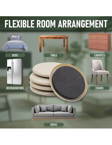 Deslizante de Muebles Tameli - Capacidad 408 kg - Elevador y 4 Deslizantes