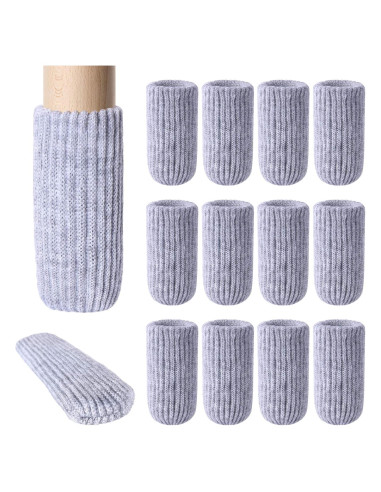 32 Fundas Grises para Patas de Muebles - Protectores de Piso