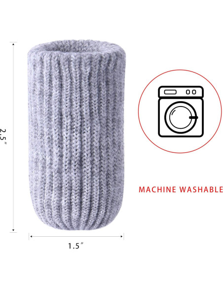 32 Fundas Grises para Patas de Muebles - Protectores de Piso