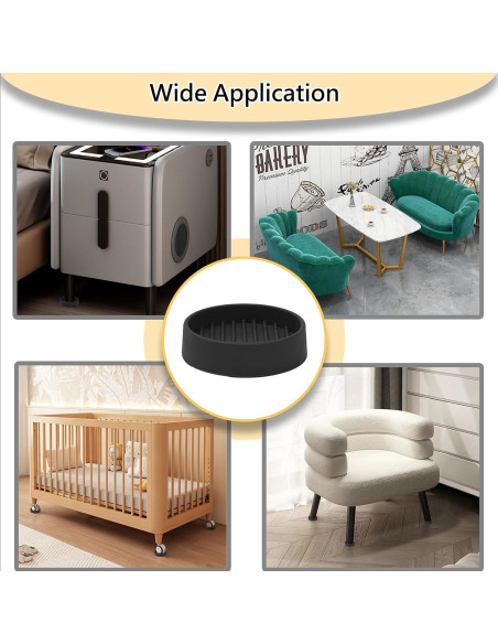 Cups de Goma Antideslizantes Jayen 4 Pcs 5.08x5.08 cm