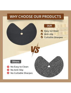 Forro Antideslizante de Silicona Uprony 2PCS 68.58 cm Negro 2