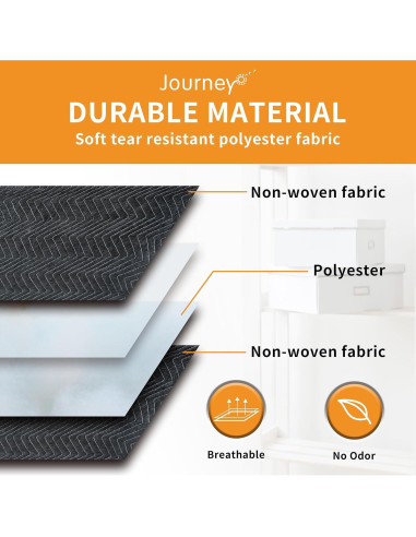 Manteles de Mudanza JourneyO 12 Piezas 203x183 cm Negro